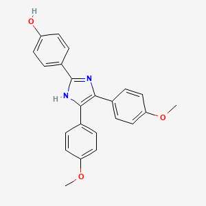 molecular formula C23H20N2O3 B3453943 4-[4,5-bis(4-methoxyphenyl)-1H-imidazol-2-yl]phenol 