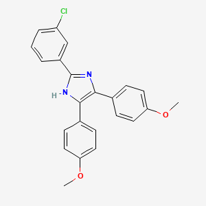 molecular formula C23H19ClN2O2 B3453953 2-(3-chlorophenyl)-4,5-bis(4-methoxyphenyl)-1H-imidazole 