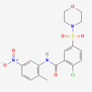 molecular formula C18H18ClN3O6S B3453971 2-chloro-N-(2-methyl-5-nitrophenyl)-5-(4-morpholinylsulfonyl)benzamide CAS No. 313238-52-7