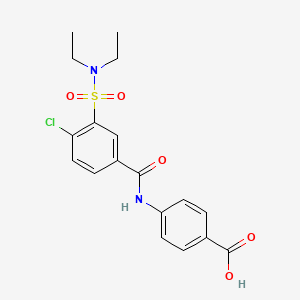 4-({4-chloro-3-[(diethylamino)sulfonyl]benzoyl}amino)benzoic acid