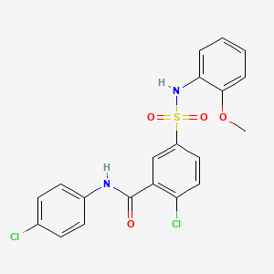 2-chloro-N-(4-chlorophenyl)-5-{[(2-methoxyphenyl)amino]sulfonyl}benzamide