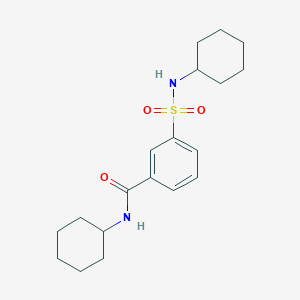 molecular formula C19H28N2O3S B3453999 N-cyclohexyl-3-(cyclohexylsulfamoyl)benzamide 