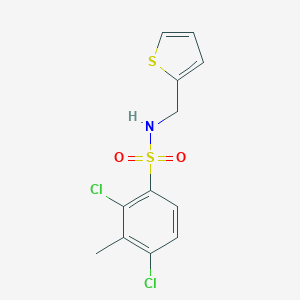 molecular formula C12H11Cl2NO2S2 B345400 [(2,4-Dichloro-3-methylphenyl)sulfonyl](2-thienylmethyl)amine CAS No. 873588-14-8