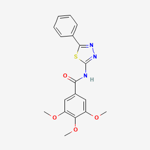 3,4,5-trimethoxy-N-(5-phenyl-1,3,4-thiadiazol-2-yl)benzamide