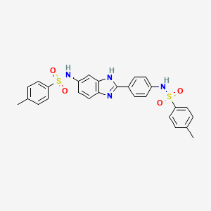 4-methyl-N-[4-(6-{[(4-methylphenyl)sulfonyl]amino}-1H-benzimidazol-2-yl)phenyl]benzenesulfonamide