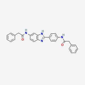 molecular formula C29H24N4O2 B3454032 2-phenyl-N-(4-{5-[(phenylacetyl)amino]-1H-benzimidazol-2-yl}phenyl)acetamide 