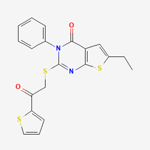 6-ethyl-2-{[2-oxo-2-(2-thienyl)ethyl]thio}-3-phenylthieno[2,3-d]pyrimidin-4(3H)-one