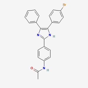 molecular formula C23H18BrN3O B3454051 N-{4-[4-(4-bromophenyl)-5-phenyl-1H-imidazol-2-yl]phenyl}acetamide 