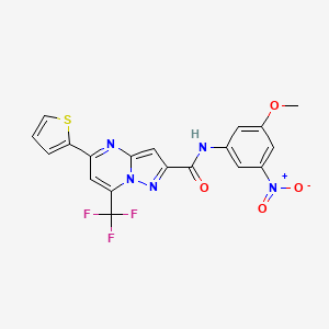 N-(3-methoxy-5-nitrophenyl)-5-(2-thienyl)-7-(trifluoromethyl)pyrazolo[1,5-a]pyrimidine-2-carboxamide