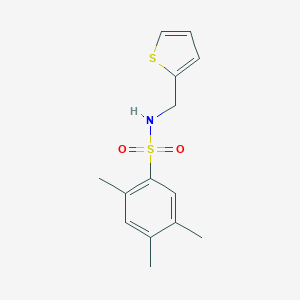 molecular formula C14H17NO2S2 B345408 2,4,5-trimethyl-N-(2-thienylmethyl)benzenesulfonamide CAS No. 873580-62-2