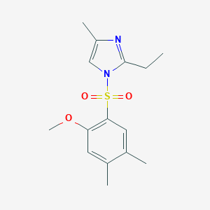 molecular formula C15H20N2O3S B345410 2-Ethyl-1-(2-methoxy-4,5-dimethylphenyl)sulfonyl-4-methylimidazole CAS No. 873580-73-5