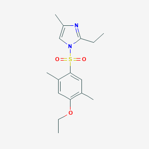 molecular formula C16H22N2O3S B345414 1-[(4-Ethoxy-2,5-dimethylphenyl)sulfonyl]-2-ethyl-4-methylimidazole CAS No. 873580-75-7