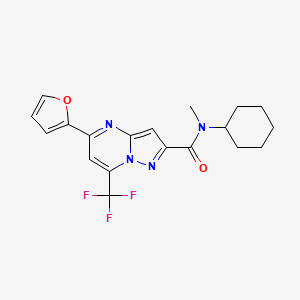 N-cyclohexyl-5-(furan-2-yl)-N-methyl-7-(trifluoromethyl)pyrazolo[1,5-a]pyrimidine-2-carboxamide