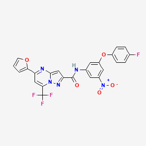 N-[3-(4-fluorophenoxy)-5-nitrophenyl]-5-(2-furyl)-7-(trifluoromethyl)pyrazolo[1,5-a]pyrimidine-2-carboxamide