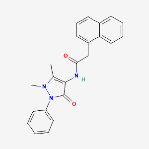 molecular formula C23H21N3O2 B3454163 N-(1,5-二甲基-3-氧代-2-苯基-2,3-二氢-1H-吡唑-4-基)-2-(1-萘基)乙酰胺 