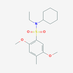 molecular formula C17H27NO4S B345417 [(2,5-Dimethoxy-4-methylphenyl)sulfonyl]cyclohexylethylamine CAS No. 873578-80-4