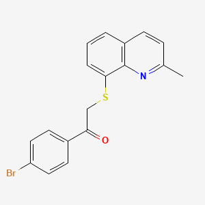 1-(4-bromophenyl)-2-[(2-methyl-8-quinolinyl)thio]ethanone