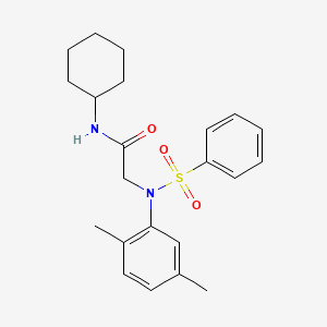 N-CYCLOHEXYL-2-[N-(2,5-DIMETHYLPHENYL)BENZENESULFONAMIDO]ACETAMIDE