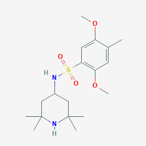 2,5-dimethoxy-4-methyl-N-(2,2,6,6-tetramethyl-4-piperidinyl)benzenesulfonamide