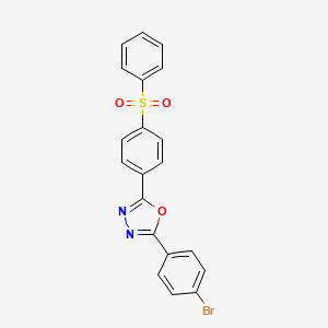 2-(4-bromophenyl)-5-[4-(phenylsulfonyl)phenyl]-1,3,4-oxadiazole