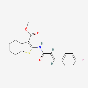 molecular formula C19H18FNO3S B3454225 methyl 2-{[3-(4-fluorophenyl)acryloyl]amino}-4,5,6,7-tetrahydro-1-benzothiophene-3-carboxylate 