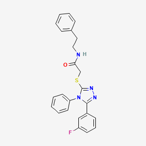 2-{[5-(3-fluorophenyl)-4-phenyl-4H-1,2,4-triazol-3-yl]thio}-N-(2-phenylethyl)acetamide