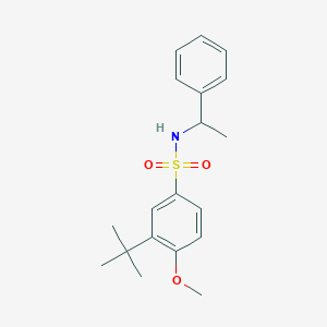 3-tert-butyl-4-methoxy-N-(1-phenylethyl)benzenesulfonamide