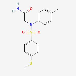 N~2~-(4-methylphenyl)-N~2~-{[4-(methylthio)phenyl]sulfonyl}glycinamide