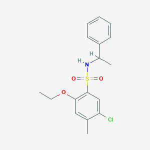 molecular formula C17H20ClNO3S B345431 [(5-Chloro-2-ethoxy-4-methylphenyl)sulfonyl](phenylethyl)amine CAS No. 873578-57-5