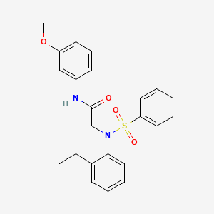 molecular formula C23H24N2O4S B3454321 N~2~-(2-ethylphenyl)-N~1~-(3-methoxyphenyl)-N~2~-(phenylsulfonyl)glycinamide 