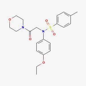 molecular formula C21H26N2O5S B3454345 N-(4-ethoxyphenyl)-4-methyl-N-[2-(4-morpholinyl)-2-oxoethyl]benzenesulfonamide 