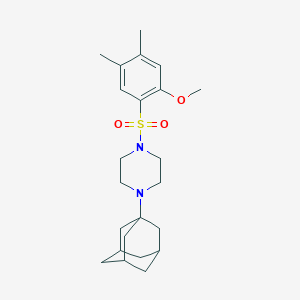 molecular formula C23H34N2O3S B345435 1-(1-Adamantyl)-4-[(2-methoxy-4,5-dimethylphenyl)sulfonyl]piperazine CAS No. 681852-29-9