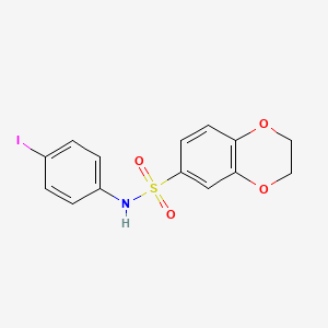 molecular formula C14H12INO4S B3454355 N-(4-iodophenyl)-2,3-dihydro-1,4-benzodioxine-6-sulfonamide 