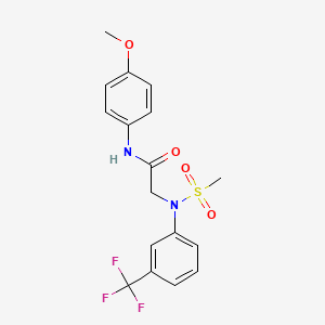 N~1~-(4-methoxyphenyl)-N~2~-(methylsulfonyl)-N~2~-[3-(trifluoromethyl)phenyl]glycinamide