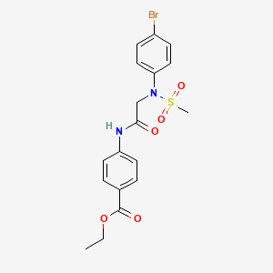 ethyl 4-{[N-(4-bromophenyl)-N-(methylsulfonyl)glycyl]amino}benzoate