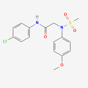 N-(4-chlorophenyl)-2-(4-methoxy-N-methylsulfonylanilino)acetamide