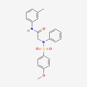 molecular formula C22H22N2O4S B3454371 N~2~-[(4-methoxyphenyl)sulfonyl]-N~1~-(3-methylphenyl)-N~2~-phenylglycinamide 