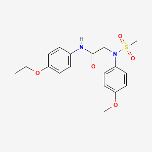 molecular formula C18H22N2O5S B3454381 N~1~-(4-ethoxyphenyl)-N~2~-(4-methoxyphenyl)-N~2~-(methylsulfonyl)glycinamide 