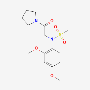 N-(2,4-dimethoxyphenyl)-N-[2-oxo-2-(1-pyrrolidinyl)ethyl]methanesulfonamide