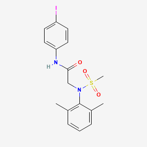 molecular formula C17H19IN2O3S B3454399 N~2~-(2,6-dimethylphenyl)-N~1~-(4-iodophenyl)-N~2~-(methylsulfonyl)glycinamide 