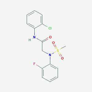 N~1~-(2-chlorophenyl)-N~2~-(2-fluorophenyl)-N~2~-(methylsulfonyl)glycinamide