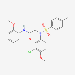 2-(3-chloro-4-methoxy-N-(4-methylphenyl)sulfonylanilino)-N-(2-ethoxyphenyl)acetamide