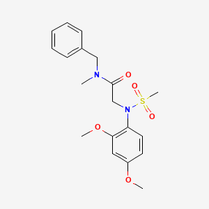 molecular formula C19H24N2O5S B3454425 N-benzyl-2-(2,4-dimethoxy-N-methylsulfonylanilino)-N-methylacetamide 