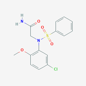 N~2~-(5-chloro-2-methoxyphenyl)-N~2~-(phenylsulfonyl)glycinamide