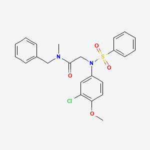 N~1~-benzyl-N~2~-(3-chloro-4-methoxyphenyl)-N~1~-methyl-N~2~-(phenylsulfonyl)glycinamide