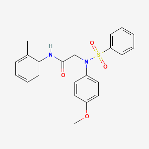 N~2~-(4-methoxyphenyl)-N~1~-(2-methylphenyl)-N~2~-(phenylsulfonyl)glycinamide