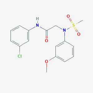 N~1~-(3-chlorophenyl)-N~2~-(3-methoxyphenyl)-N~2~-(methylsulfonyl)glycinamide