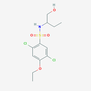 molecular formula C12H17Cl2NO4S B345450 [(2,5-Dichloro-4-ethoxyphenyl)sulfonyl](1-ethyl-2-hydroxyethyl)amine CAS No. 942788-90-1