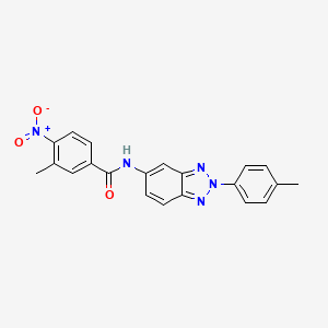 3-methyl-N-[2-(4-methylphenyl)-2H-1,2,3-benzotriazol-5-yl]-4-nitrobenzamide