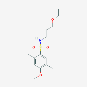 molecular formula C14H23NO4S B345452 N-(3-ethoxypropyl)-4-methoxy-2,5-dimethylbenzenesulfonamide CAS No. 942789-13-1